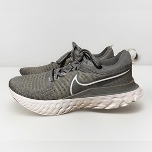 Nike React infinity running Sneakers Womens Size 8 shoes gray white gym flyknit